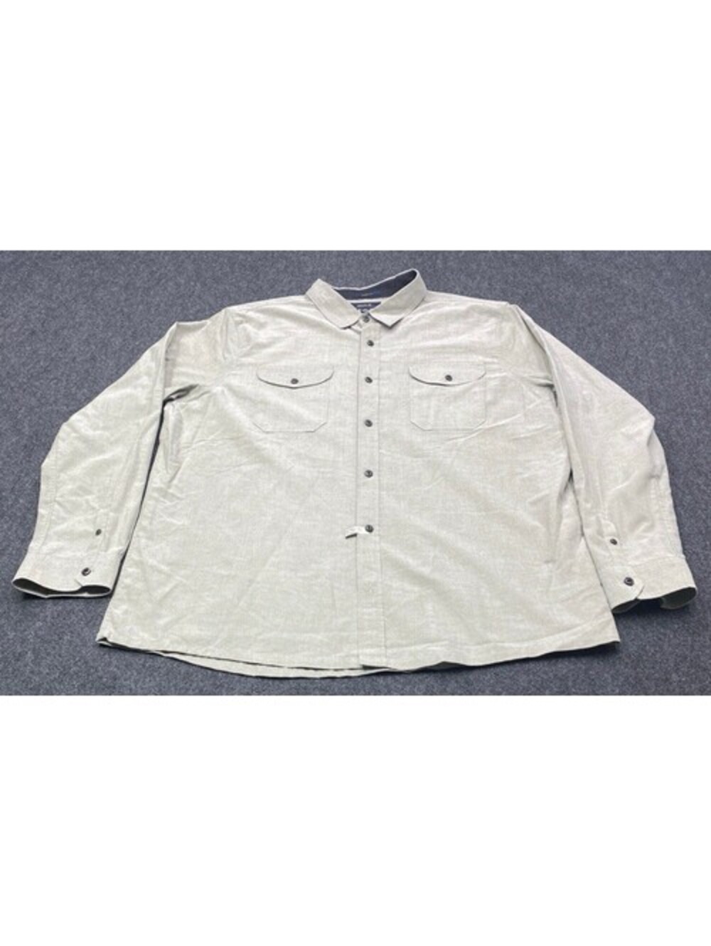 Roark Well Worn Long Sleeve Oxford Shirt Men's XL Gray Classic Fit Pockets 10367